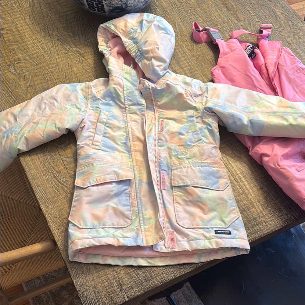 Lands End Pastel Tie-Dye Jacket